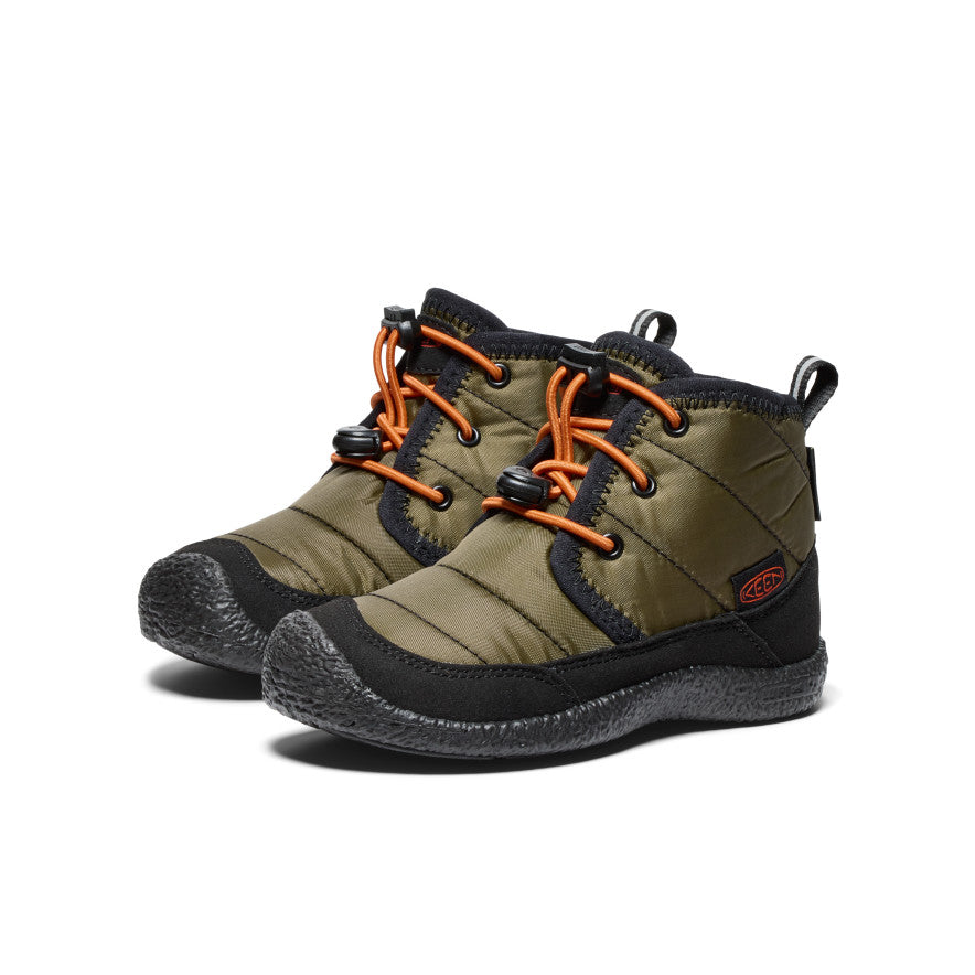 Little Kids' Howser II Waterproof Chukka Dark Olive/Gold Flame - Image 2