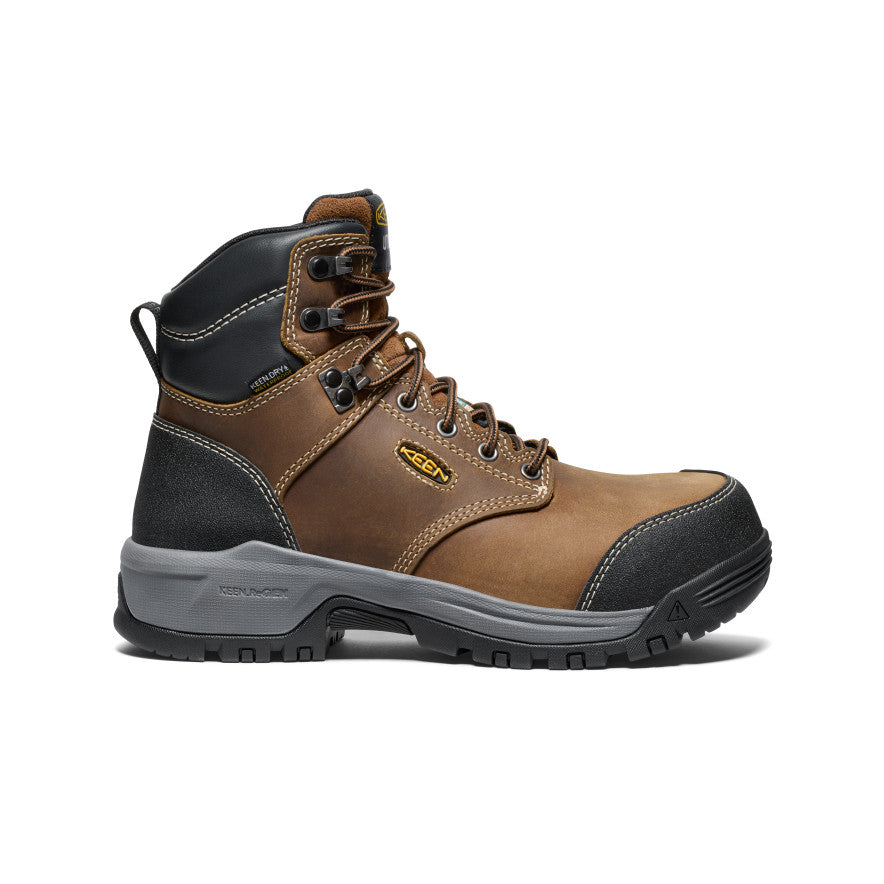 Women's CSA Evanston 6" Waterproof Boot (Carbon Toe) Bison/Black - Image 1