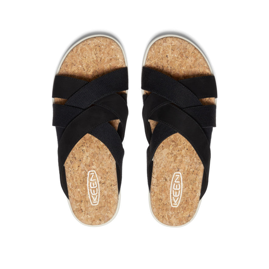 Moteriškos šlepetės „Elle Mixed Slide“ Black/Birch - Paveikslėlis 4