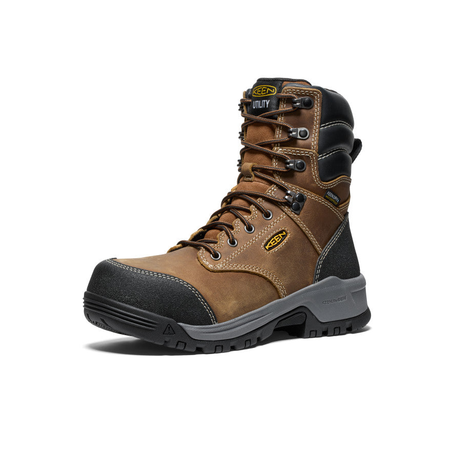 Women's CSA Evanston 8" Waterproof Boot (Carbon Toe) Bison/Black - Image 3