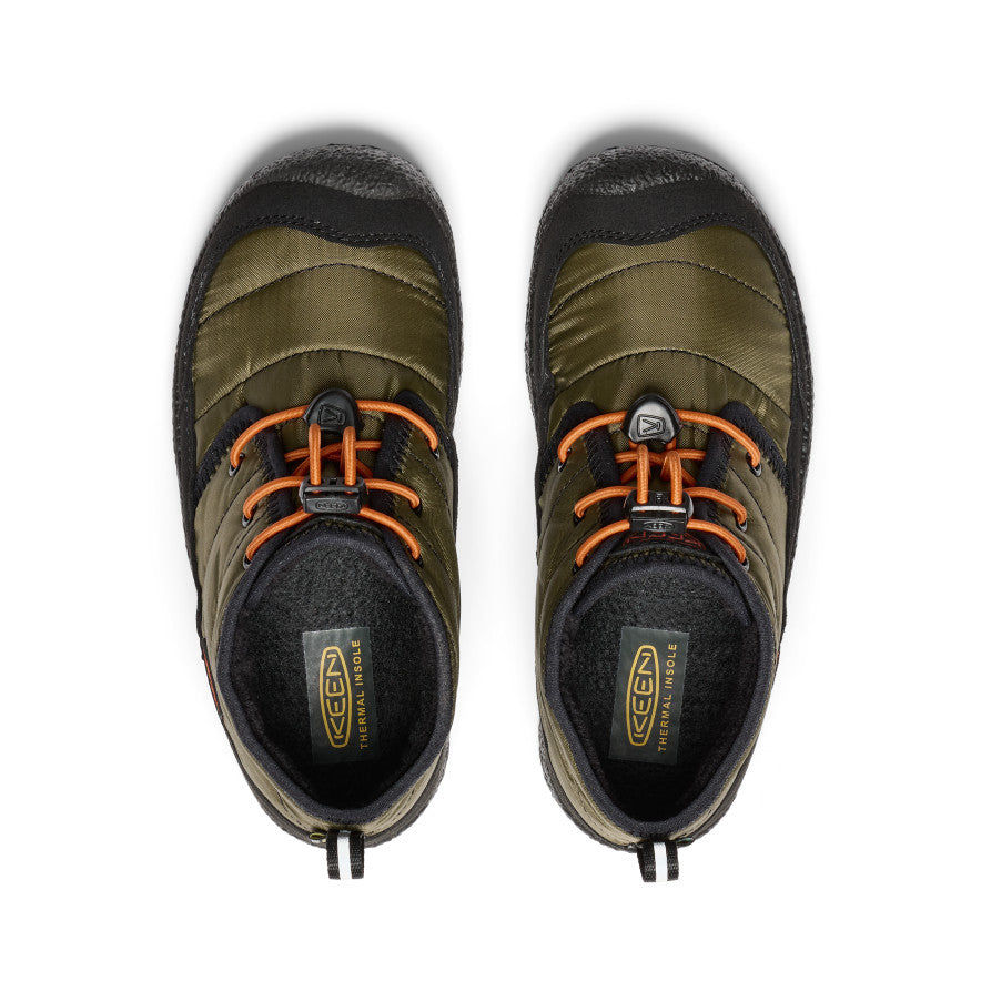 Big Kids' Howser II Waterproof Chukka Dark Olive/Gold Flame - Image 4