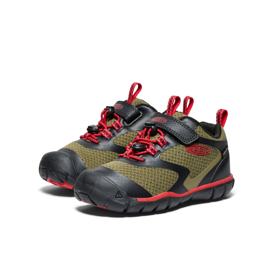 Little Kids' Tread Rover Waterproof Sneaker Martini Olive/Red Carpet - Image 2