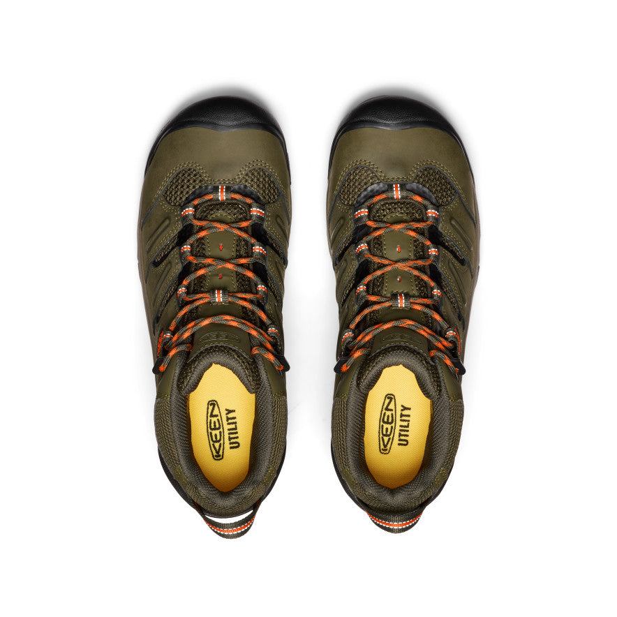 Men's Lansing Mid Waterproof (Steel Toe) Dark Olive/Black