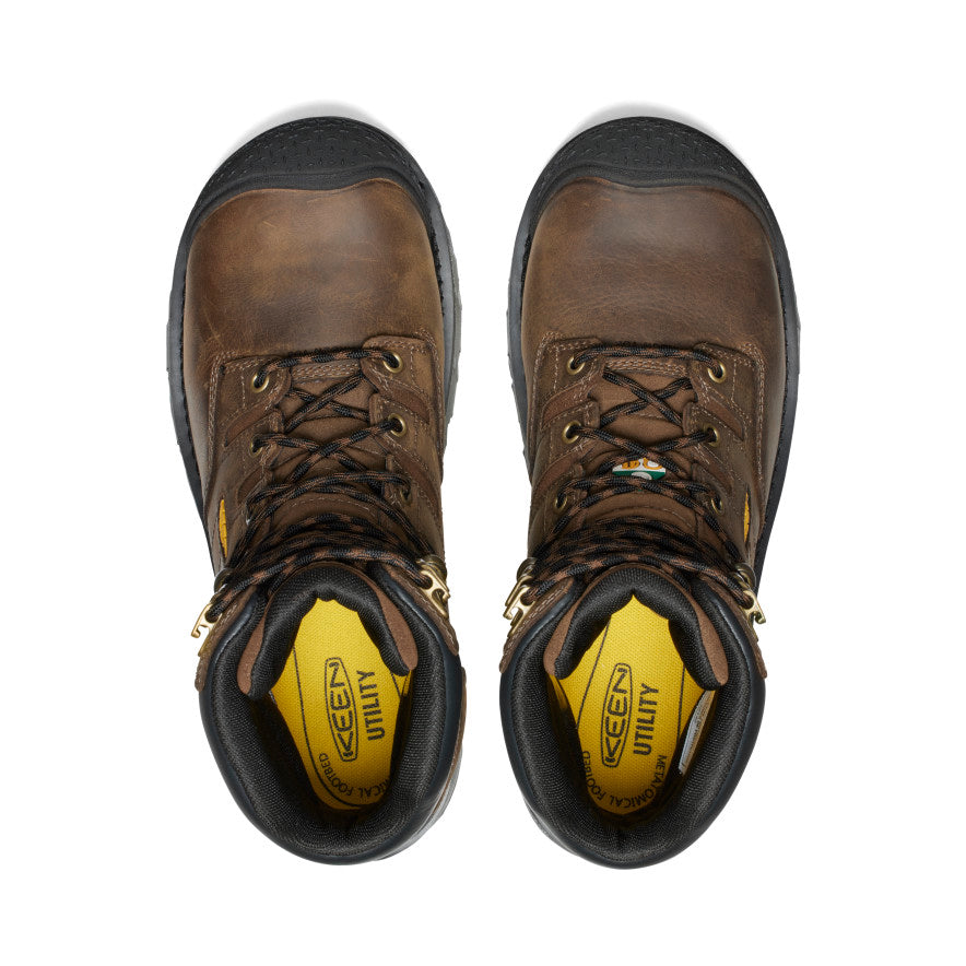 Men's CSA Camden 8" Waterproof Boot (Carbon Toe) Dark Earth/Black - Image 4