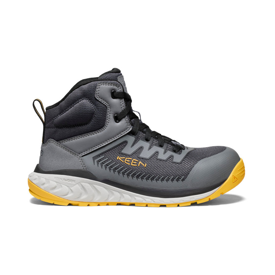 Men's Arvada Mid Work Sneaker (Carbon Toe) Black/Keen Yellow - Image 1
