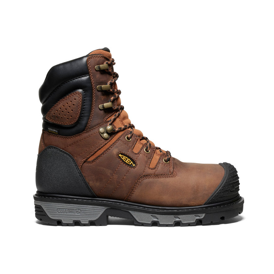 Men's Camden 8" Insulated Waterproof Boot (Carbon Toe) Leather Brown/Black - Image 1