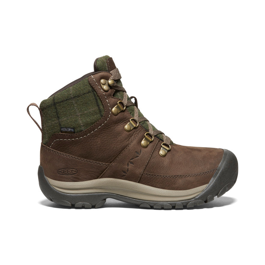 Women's Kaci III Winter Waterproof Boot Dark Earth/Green Plaid - Image 1