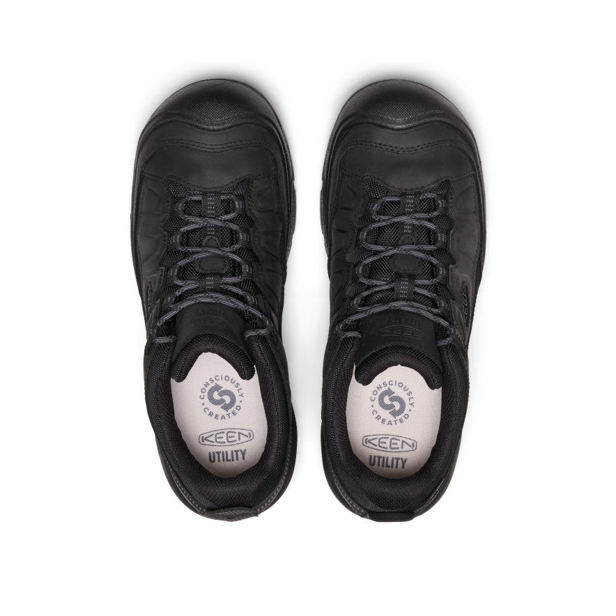 Men's Targhee IV Waterproof Work Shoe (Soft Toe) Black/Black - Image 4