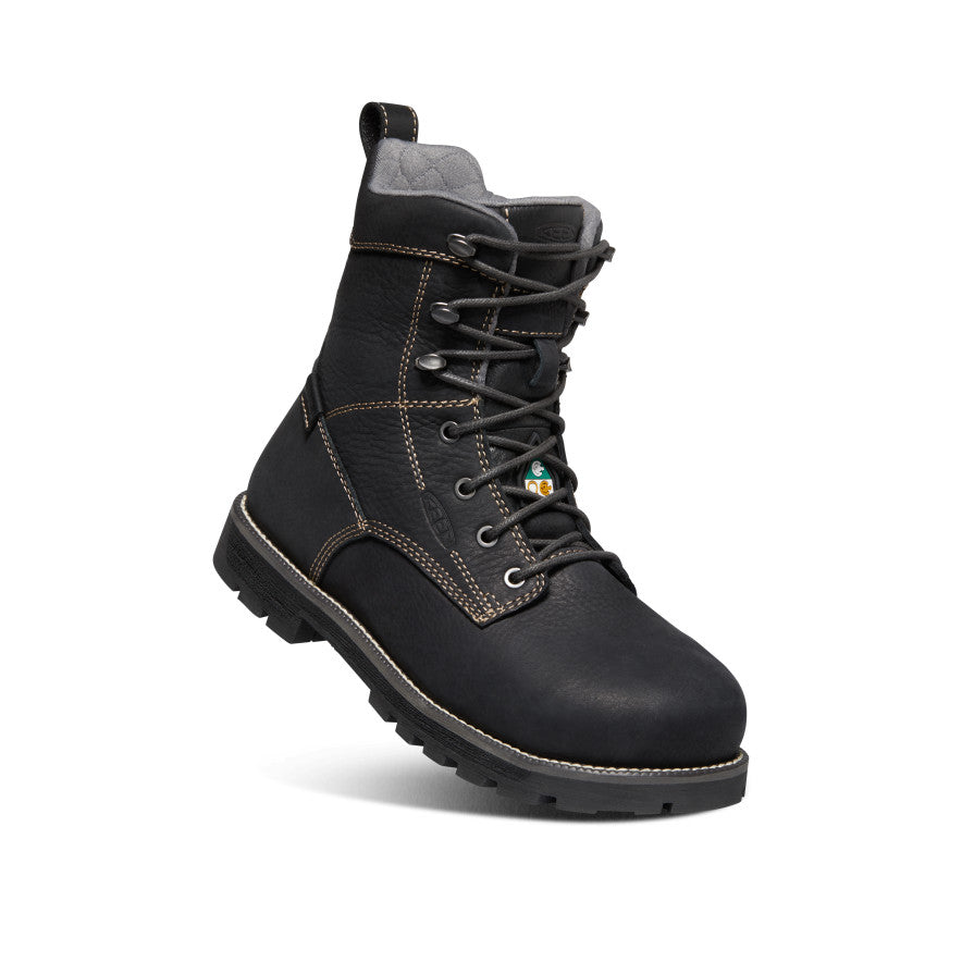 Women's CSA Seattle 8" Waterproof Boot (Aluminum Toe) Black/Steel Grey - Image 3