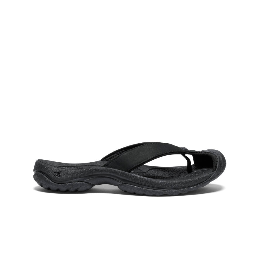 Moteriškos odinės šlepetės „Waimea“ Black/Black - Paveikslėlis 1