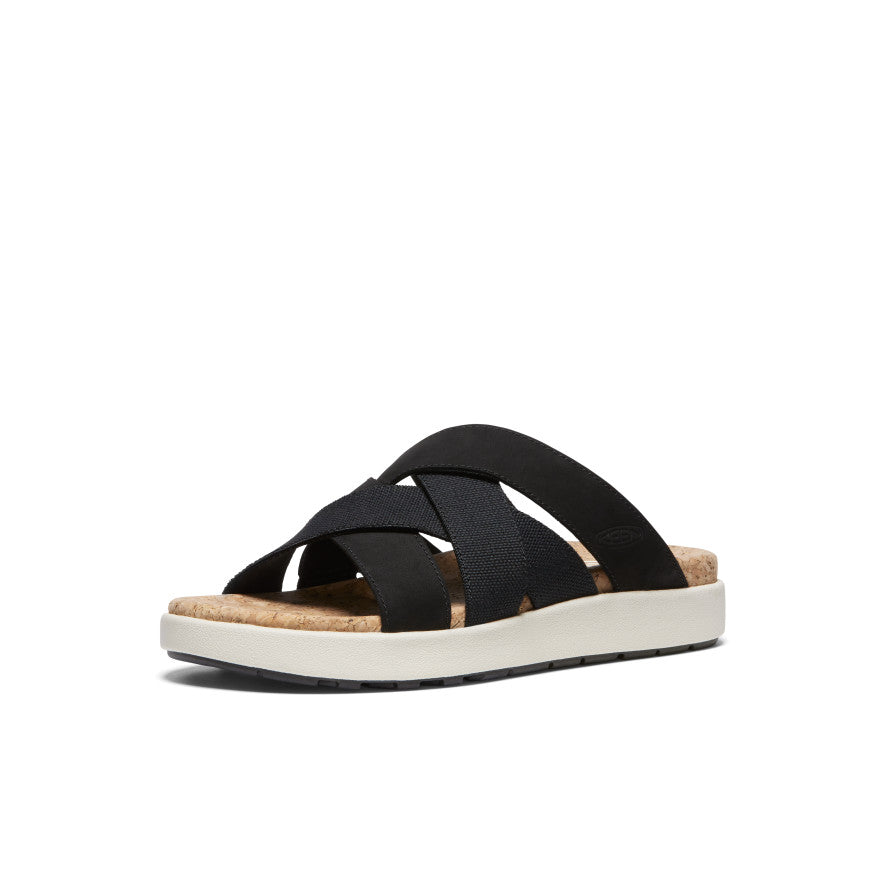 Moteriškos šlepetės „Elle Mixed Slide“ Black/Birch - Paveikslėlis 3