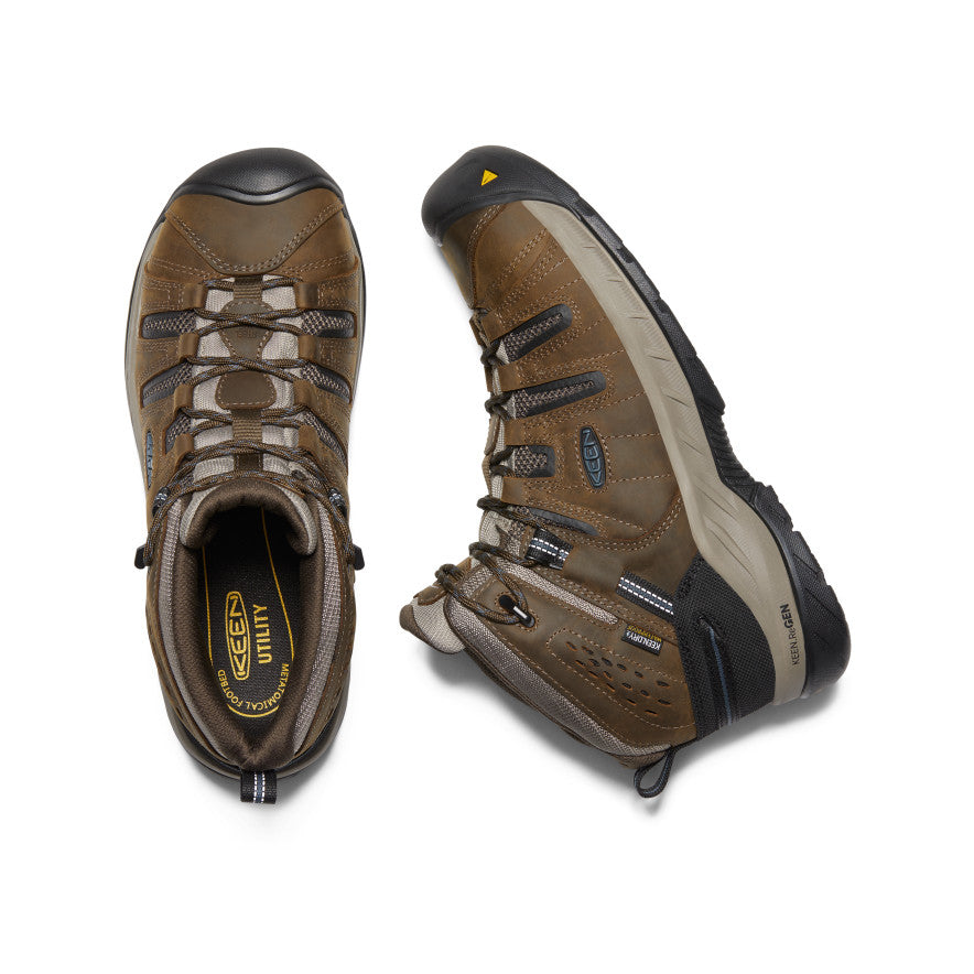 Men's Flint II Waterproof Boot (Steel Toe) Cascade Brown/Orion Blue - Image 4