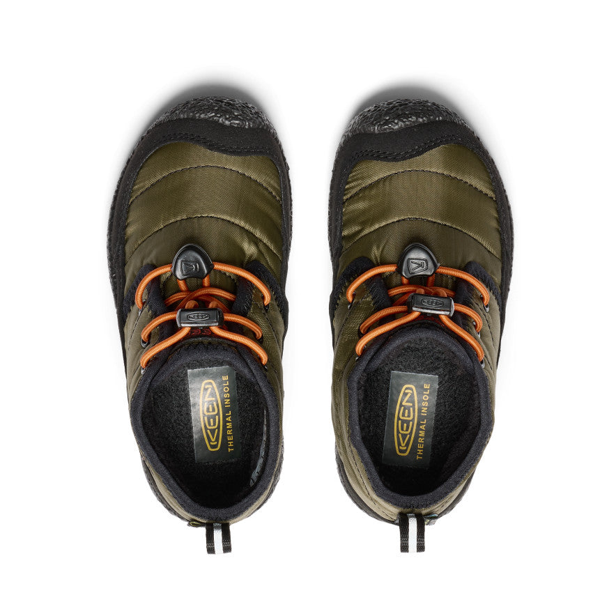 Little Kids' Howser II Waterproof Chukka Dark Olive/Gold Flame - Image 4