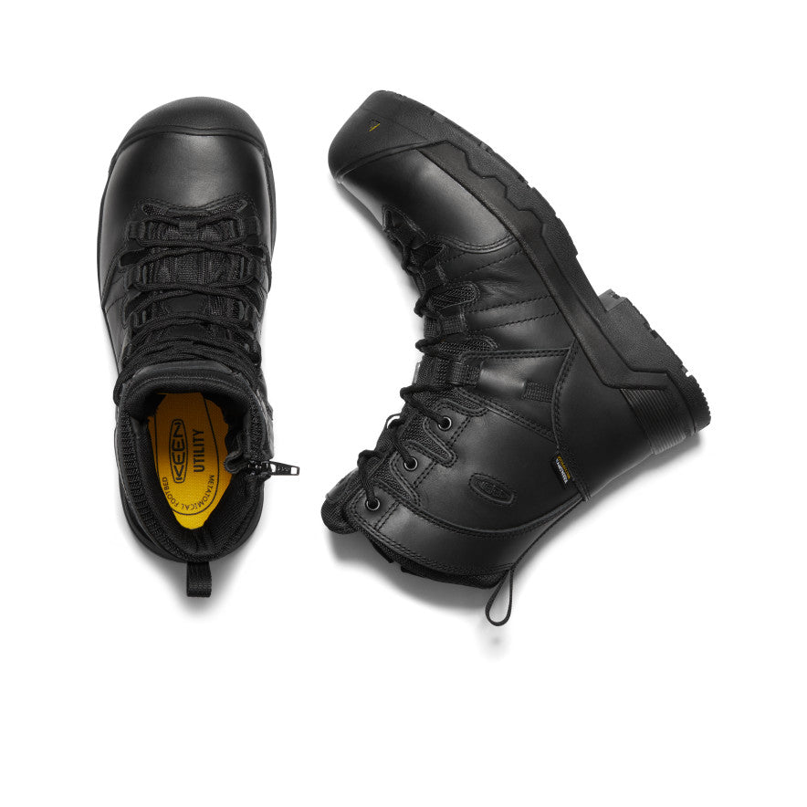 Women's CSA Oshawa+ 8" Side Zip Waterproof Boot (Carbon Toe) Black/Black - Image 4
