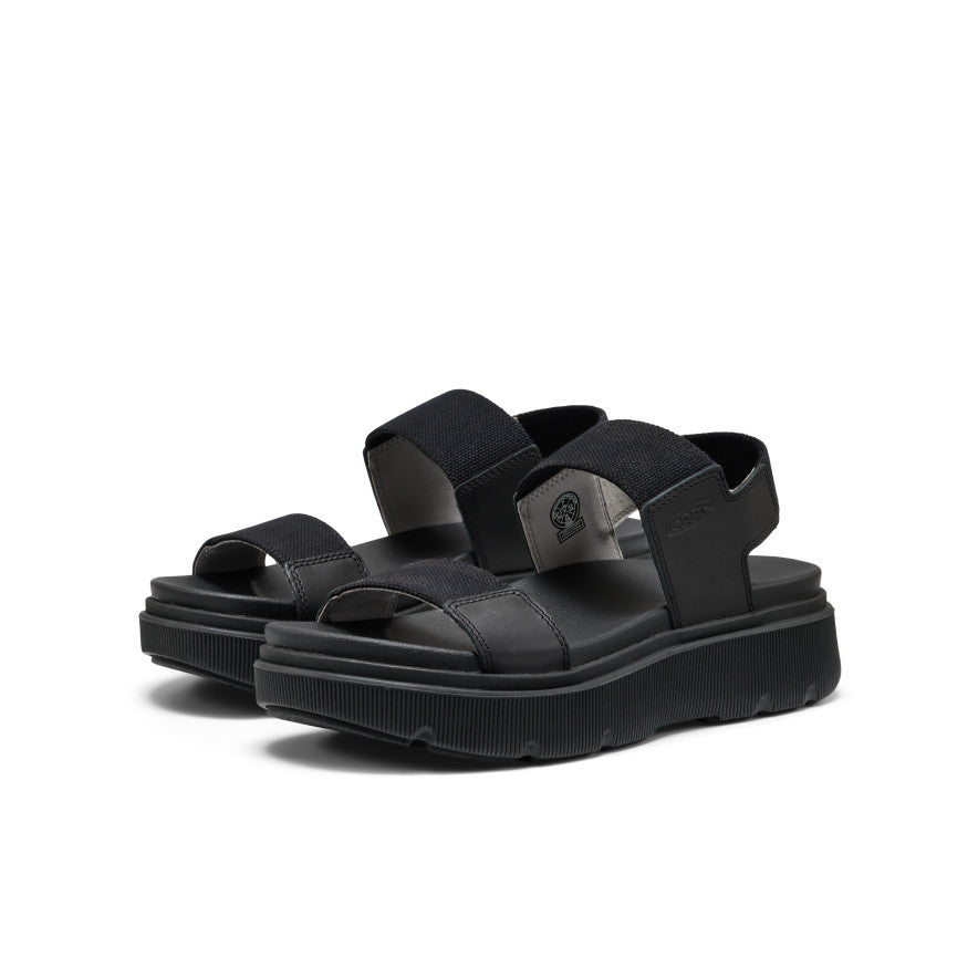 Moteriškos basutės su dirželiu per kulną „Elle Mila“ Black/Black