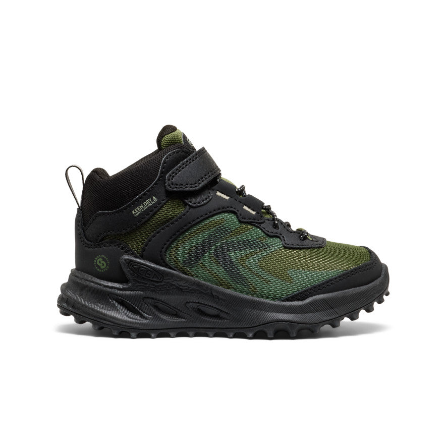 Mažų vaikų Zionic neperšlampami žygio batai Black/Bronze Green