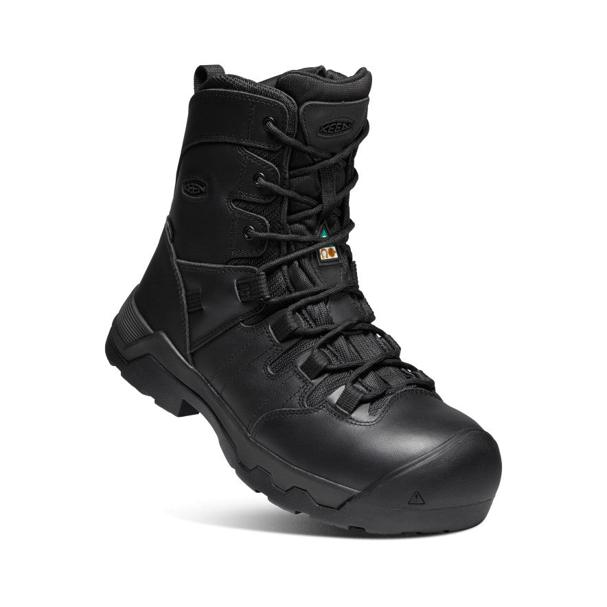 Men's CSA Oshawa+ 8" Side Zip Waterproof Boot (Carbon Toe) Black/Black - Image 3