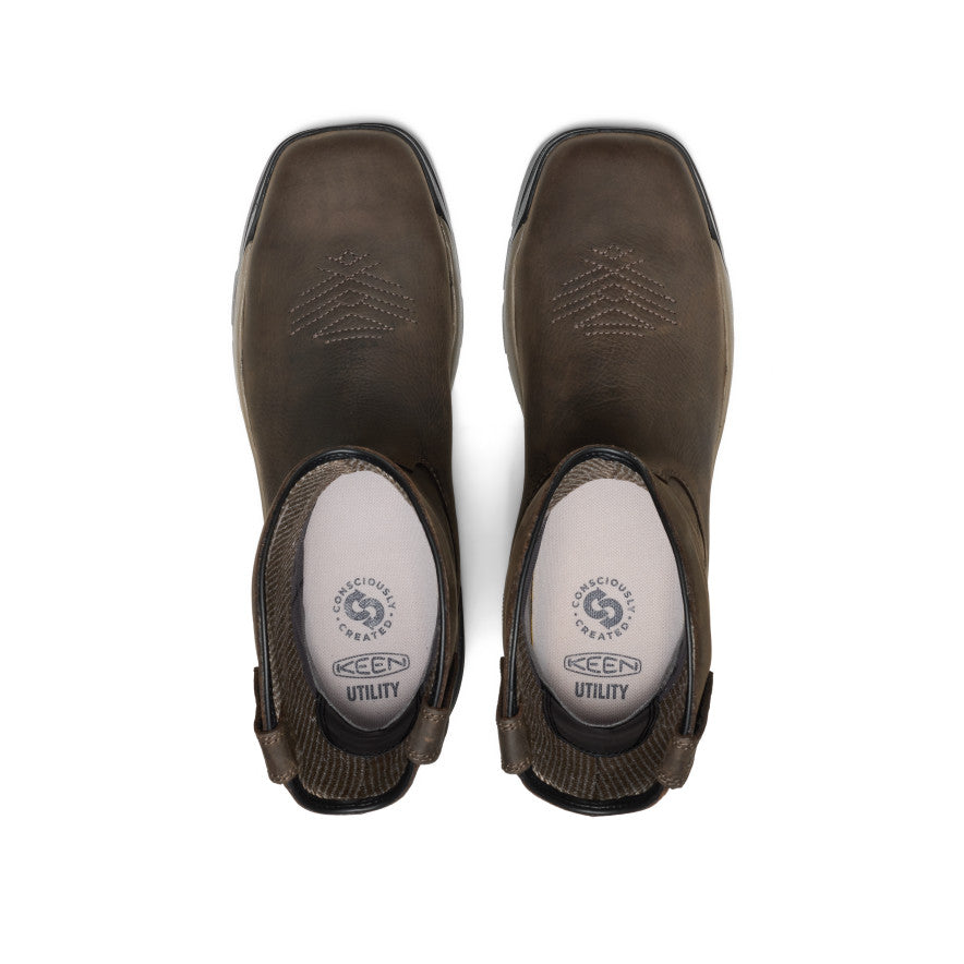 Vyriški plokščiapadžiai užsegami neperšlampami darbiniai batai (su anglies pluošto nosimi) Dark Brown/Black