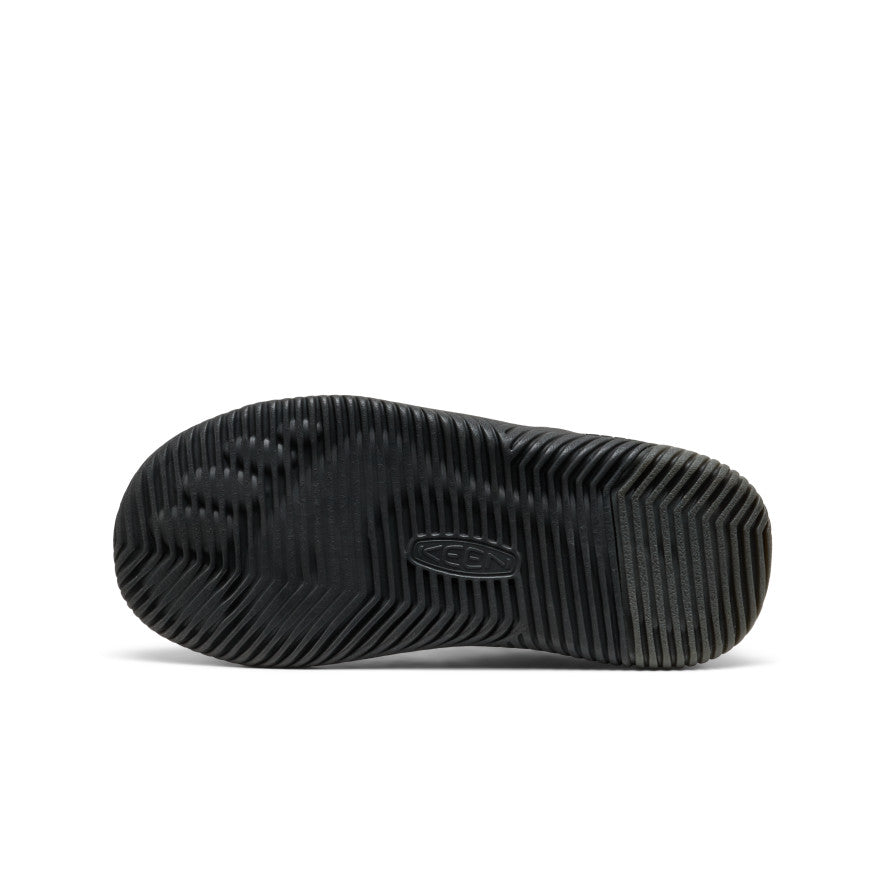 Big Kids' KNX Leather Sneaker Triple Black - Image 6