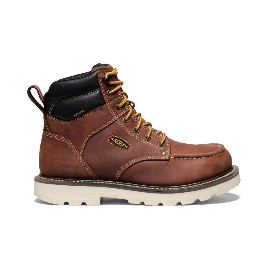 Men's Cincinnati 6" Waterproof 90° Heel Boot (Soft Toe) Tuscan Red/Sandshell - Image 1
