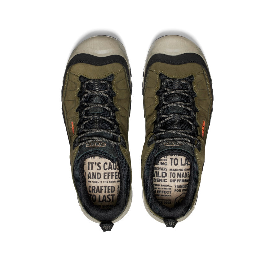 Men's Targhee IV Wide Waterproof Hiking Shoe Dark Olive/Gold Flame