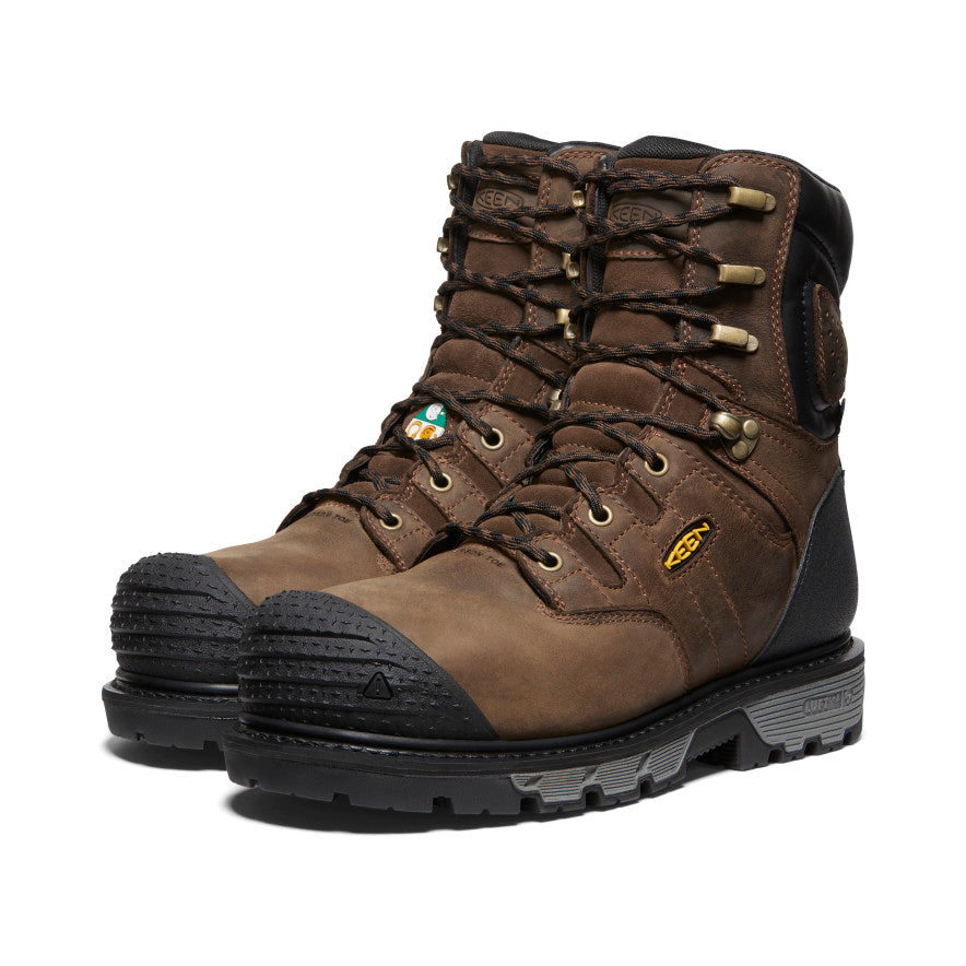 Men's CSA Camden 8" Insulated Waterproof Boot (Carbon Toe) Dark Earth/Black - Image 2