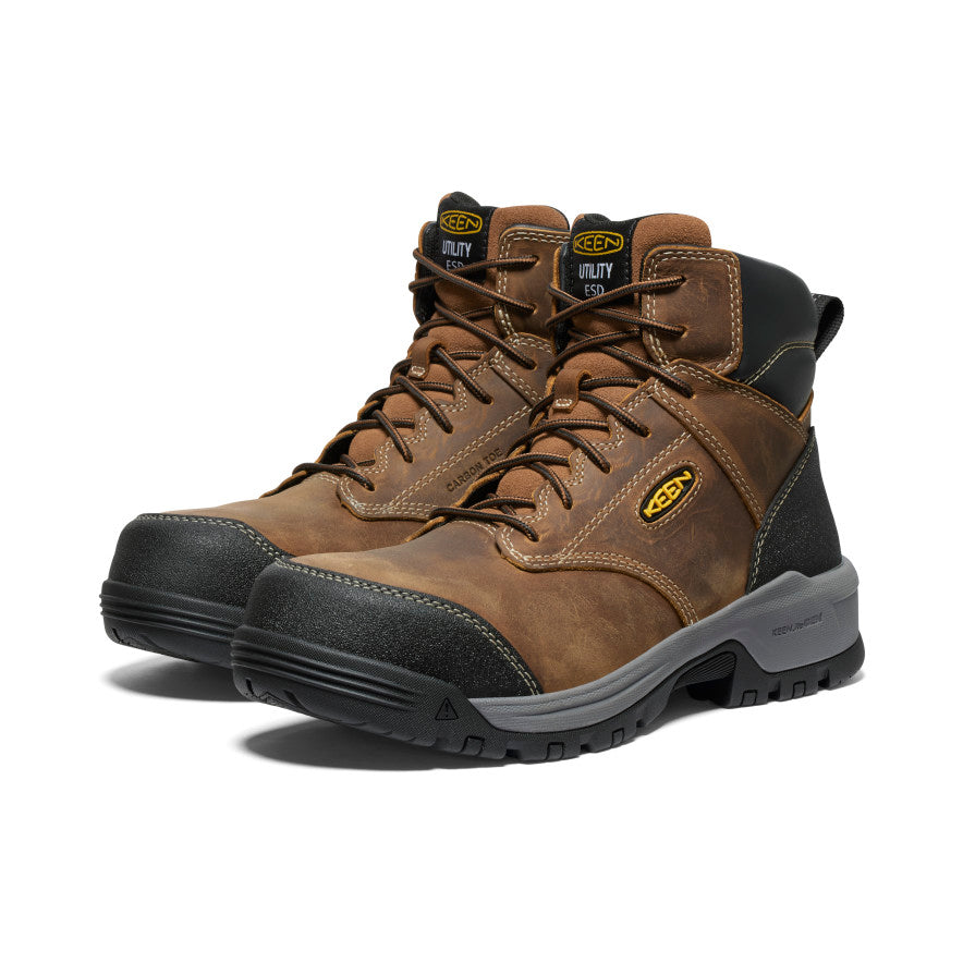Men's Evanston 6" ESD Boot (Carbon Toe) Bison/Black - Image 2