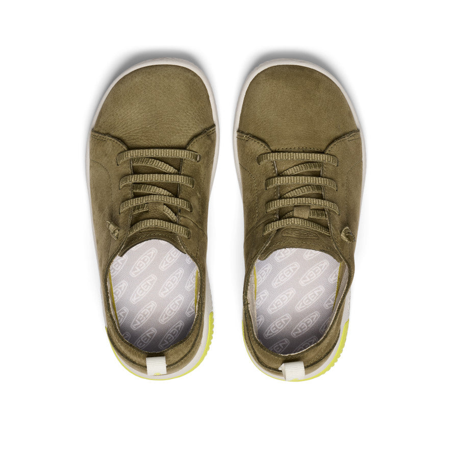 Big Kids' KNX Leather Sneaker Martini Olive/Evening Primrose