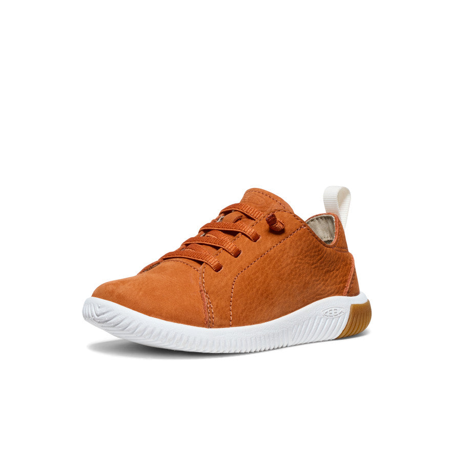 Little Kids' KNX Leather Sneaker Gold Flame/Star White