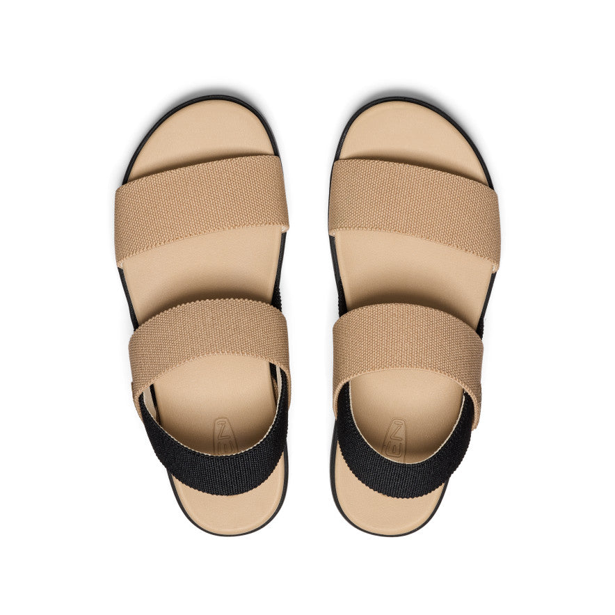 Moteriškos „Elle Backstrap Sandal Wide“ basutės Cornstalk/Black - Paveikslėlis 4