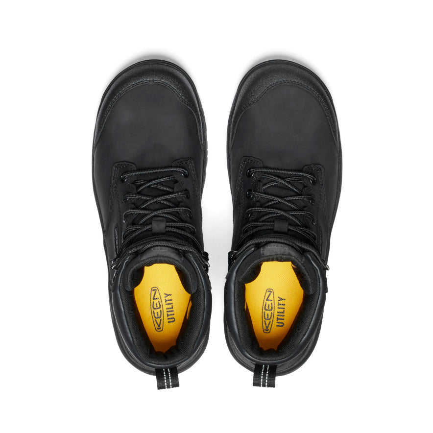 Men's Evanston 6" Waterproof Boot (Carbon Toe) Black/Black