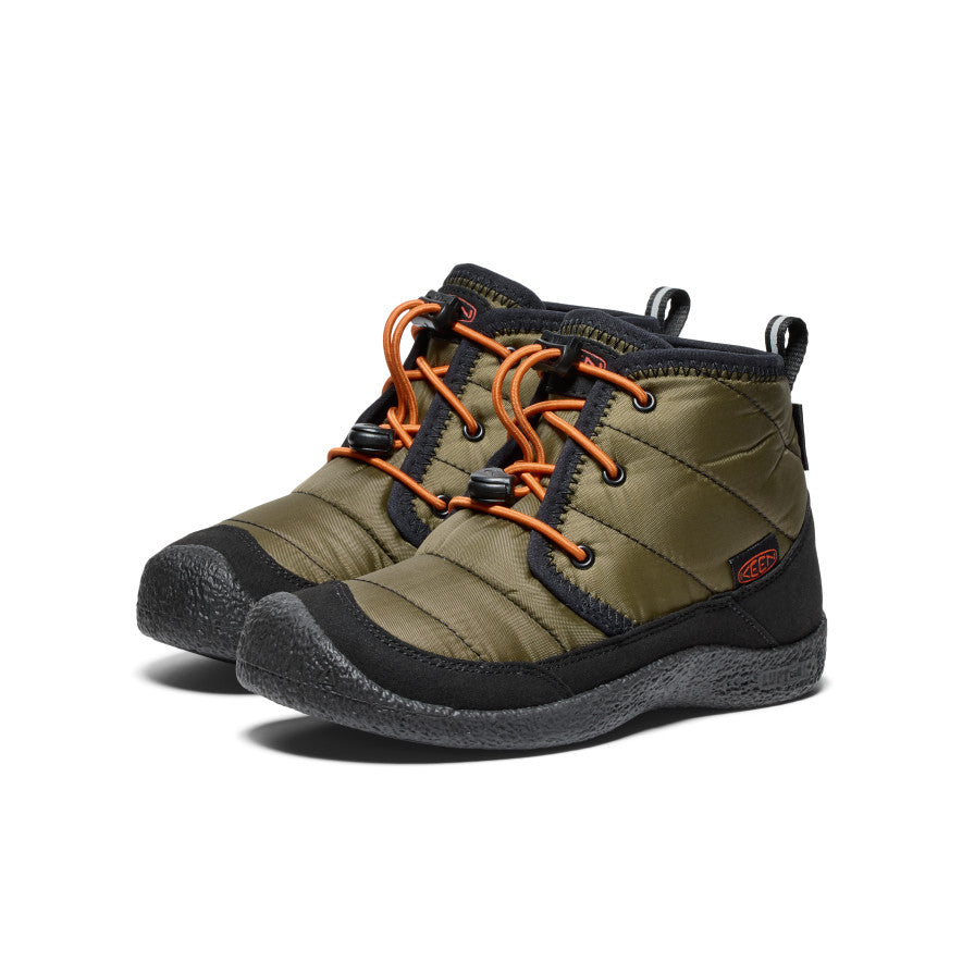 Big Kids' Howser II Waterproof Chukka Dark Olive/Gold Flame - Image 2