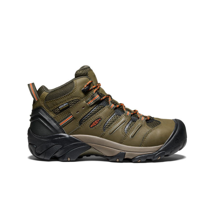 Men's Lansing Mid Waterproof (Steel Toe) Dark Olive/Black
