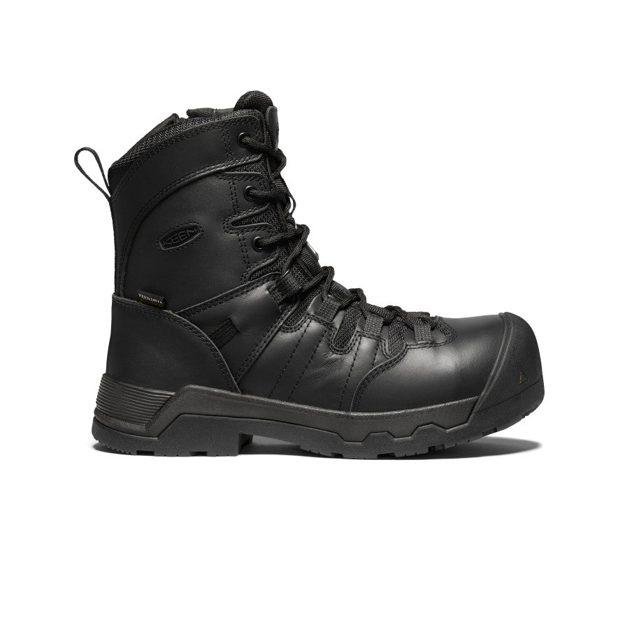 Women's CSA Oshawa+ 8" Side Zip Waterproof Boot (Carbon Toe) Black/Black - Image 1