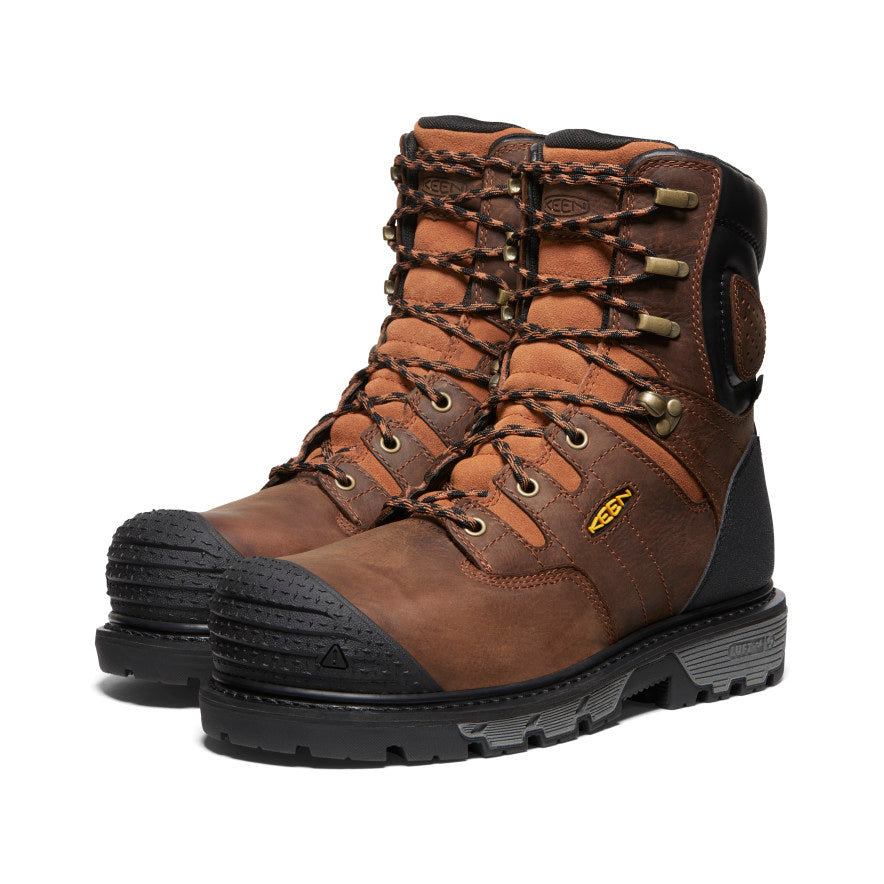 Vyriški Camden 8 colių vandeniui atsparūs batai (su anglies pluošto apsaugine nosele) Leather Brown/Black - Paveikslėlis 2