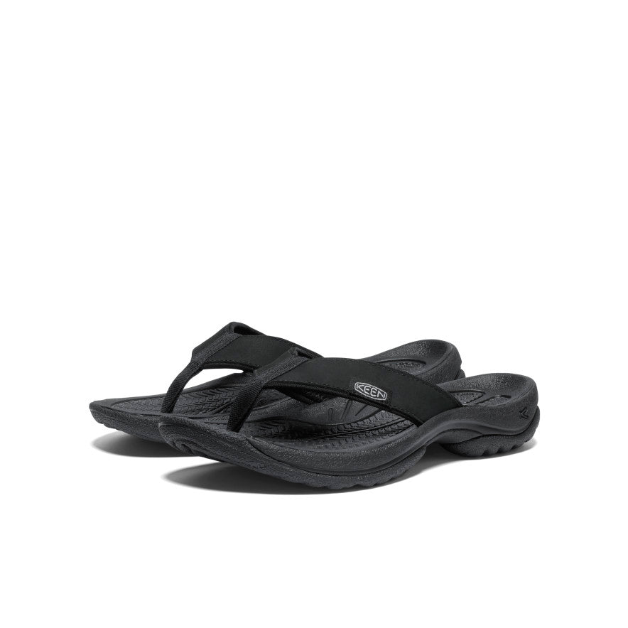Moteriškos odinės šlepetės „Kona“ Black/Vapor