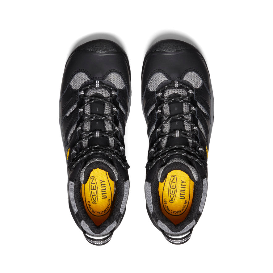 Men's Lansing Mid Waterproof (Steel Toe) Black/Steel Grey