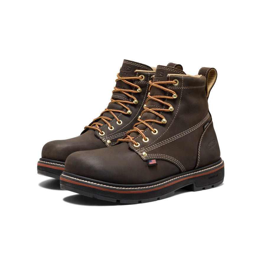 Men's Liberty 6" Waterproof 90° Heel Boot (Carbon Toe) Coffee Bean/Black - Image 2