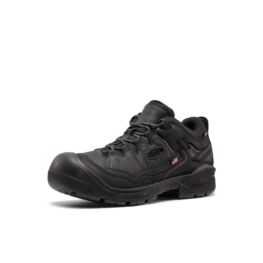Men's Targhee IV Waterproof Work Shoe (Soft Toe) Black/Black - Image 3
