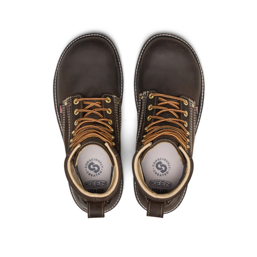 Men's Liberty 6" Waterproof 90° Heel Boot (Carbon Toe) Coffee Bean/Black - Image 4