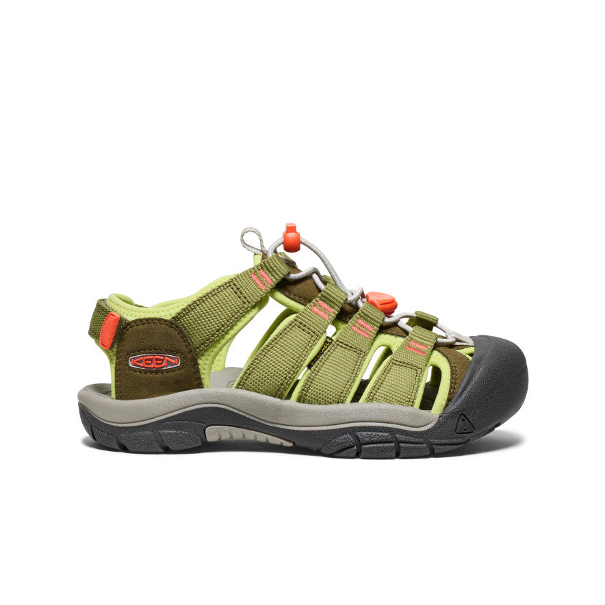 Big Kids' Newport Boundless Sandal Dark Olive/Scarlet Ibis
