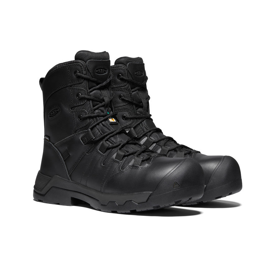 Men's CSA Oshawa+ 8" Side Zip Waterproof Boot (Carbon Toe) Black/Black - Image 2