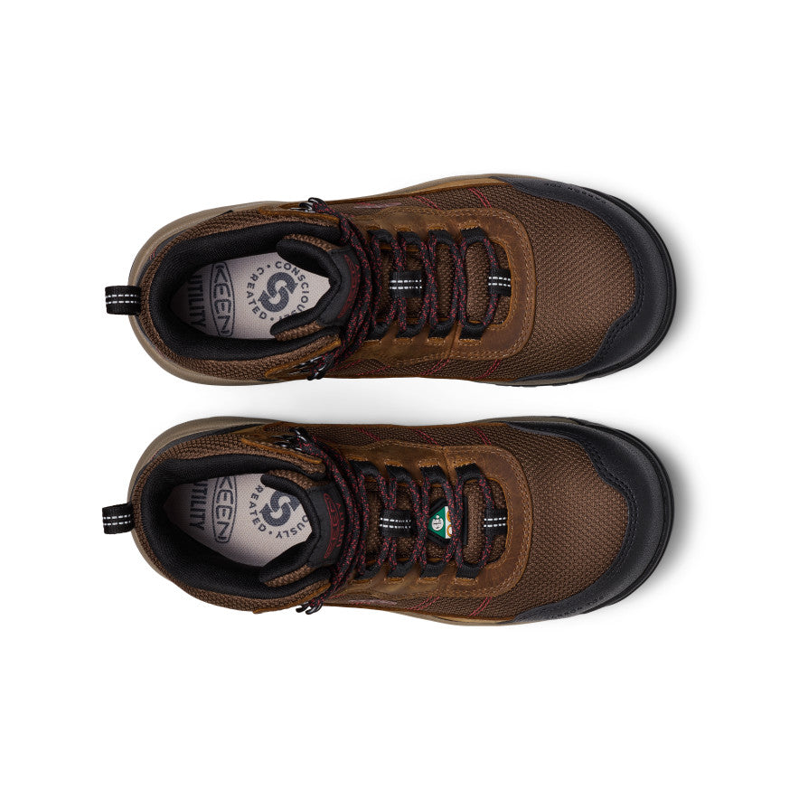 Women's CSA Skokie Waterproof Work Boot (Carbon Toe) Bison/Black - Image 4