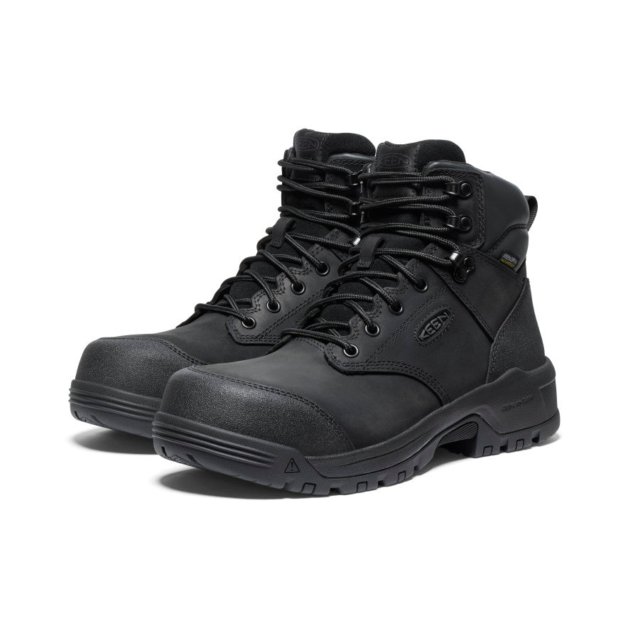 Men's Evanston 6" Waterproof Boot (Carbon Toe) Black/Black