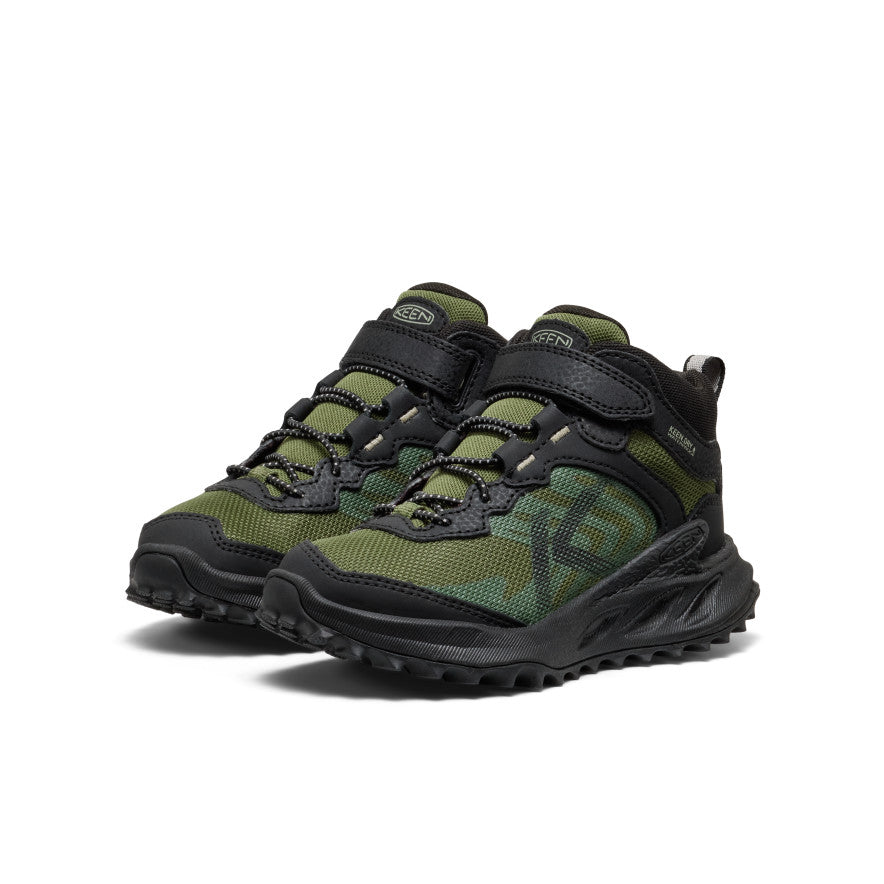 Mažų vaikų Zionic neperšlampami žygio batai Black/Bronze Green