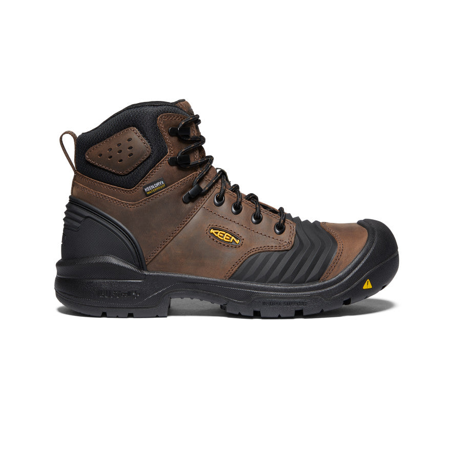Men's Portland 6" Waterproof Boot (Carbon Toe) Dark Earth/Black - Image 1