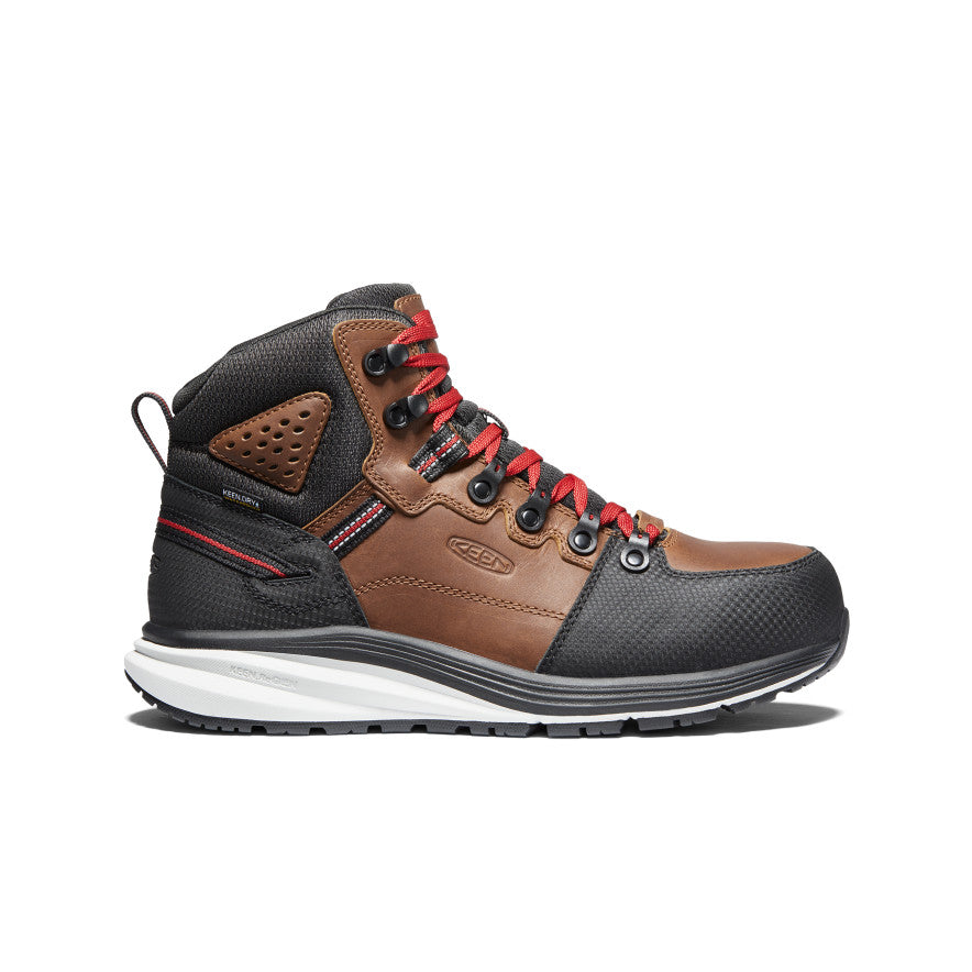 Men's Red Hook Waterproof Boot (Carbon Toe) Tobacco/Black - Image 1