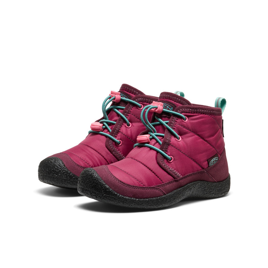 Big Kids' Howser II Waterproof Chukka Beaujolais/Pool Blue