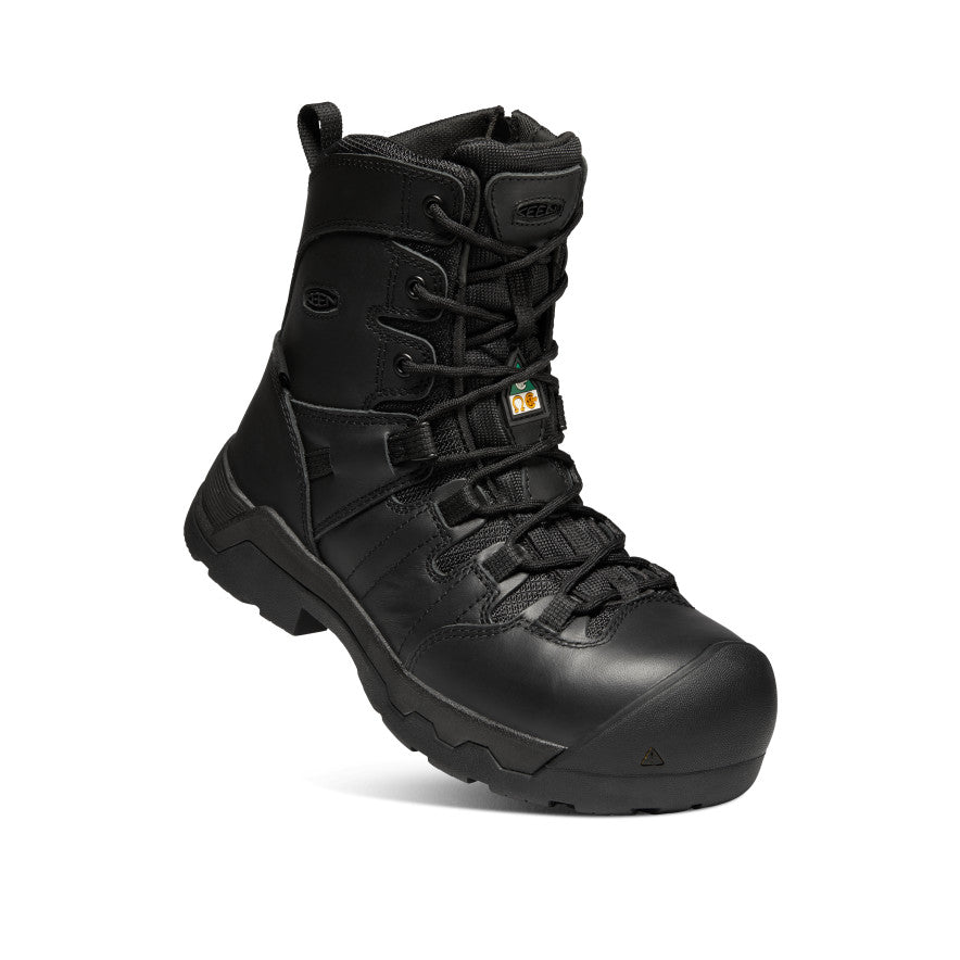 Women's CSA Oshawa+ 8" Side Zip Waterproof Boot (Carbon Toe) Black/Black - Image 3