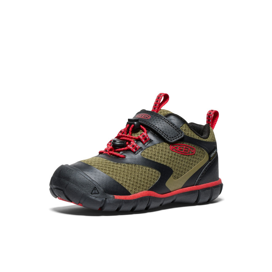 Little Kids' Tread Rover Waterproof Sneaker Martini Olive/Red Carpet - Image 3